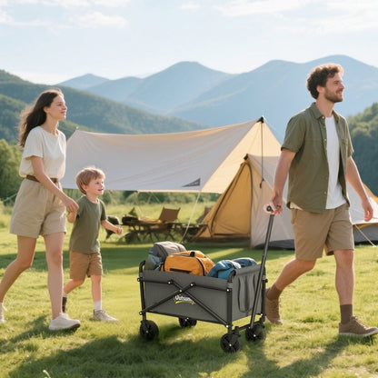 Outsunny 62L Folding Festival Trolley Cart with Carry Bag