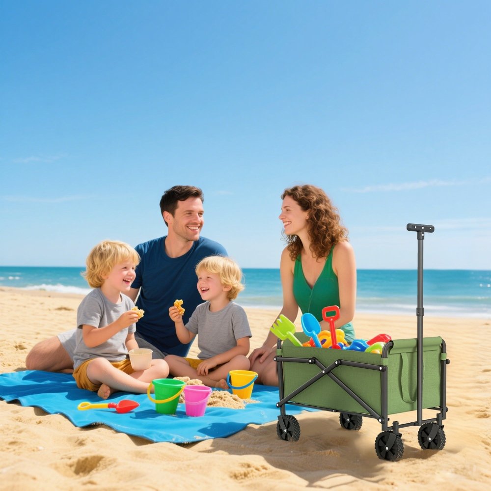 Outsunny 62L Folding Festival Trolley Cart with Carry Bag