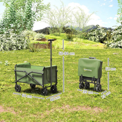 Outsunny 62L Folding Festival Trolley Cart with Carry Bag
