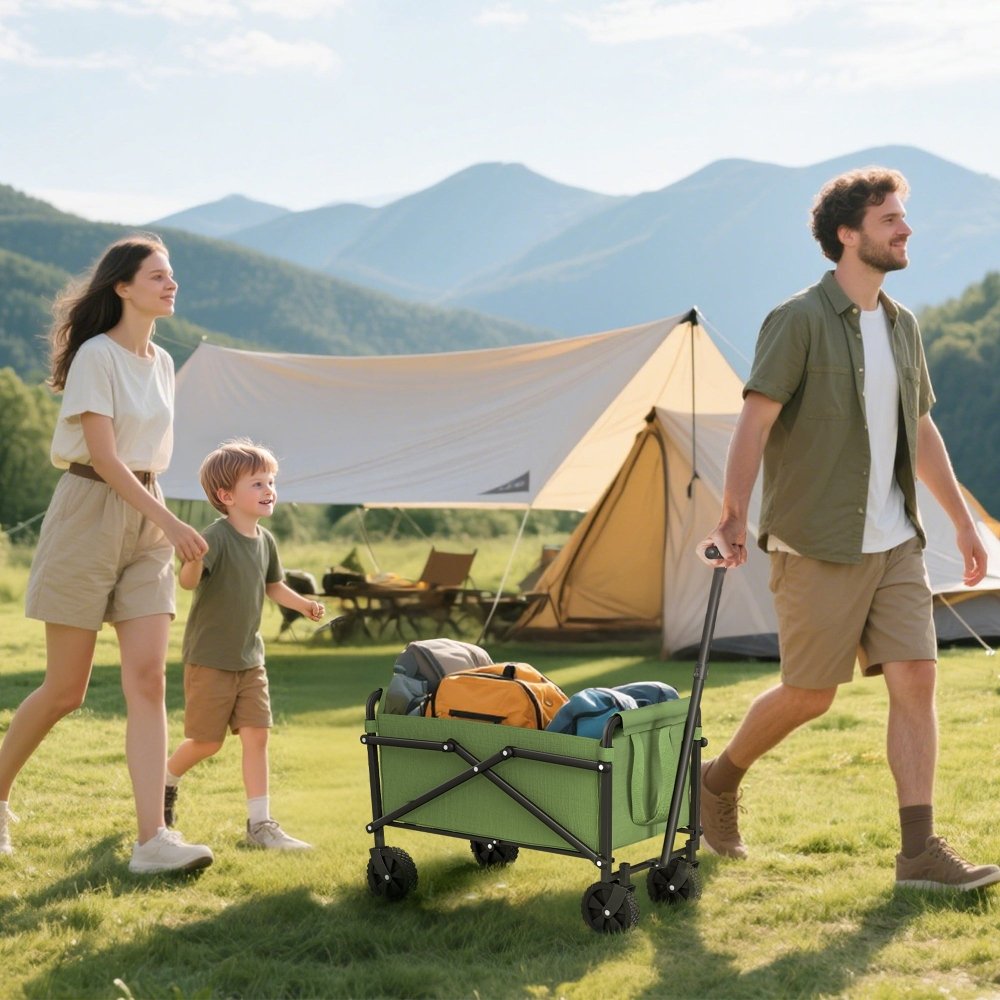 Outsunny 62L Folding Festival Trolley Cart with Carry Bag
