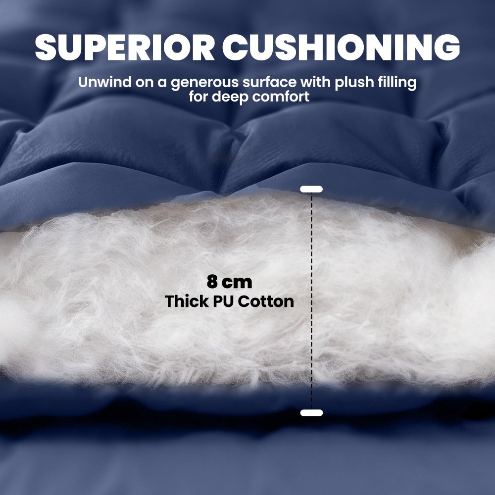 Outsunny Foldable Camping Mattress Pad with Elastic Straps
