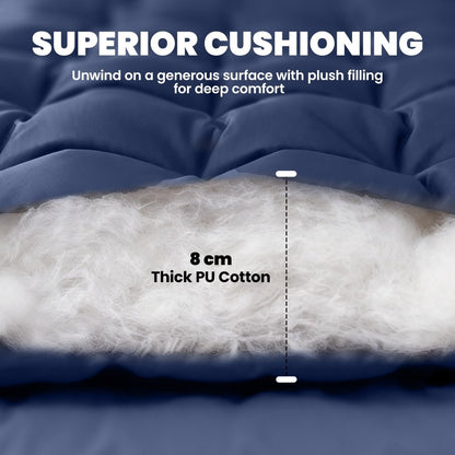 Outsunny Foldable Camping Mattress Pad with Elastic Straps