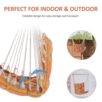 Outsunny Hanging Hammock Chair for Garden, Camping & Outdoor Use