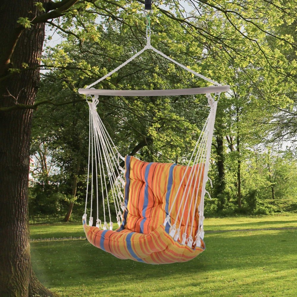 Outsunny Hanging Hammock Chair for Garden, Camping & Outdoor Use