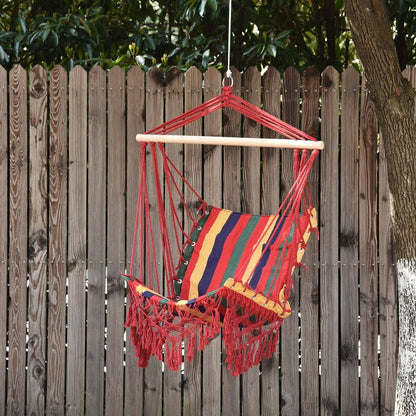 Outsunny Hanging Hammock Chair for Garden, Camping & Outdoor Use