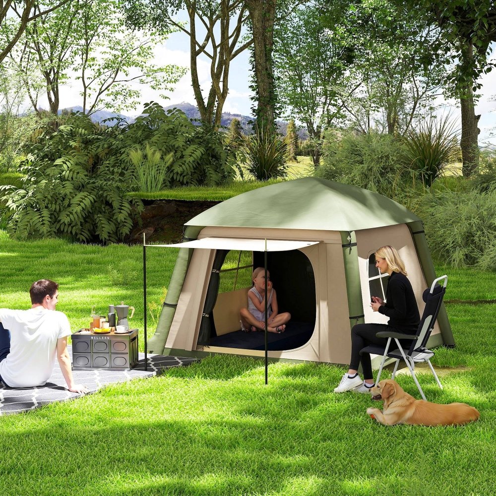 Outsunny Inflatable 2 Man Tent Waterproof Air Tent