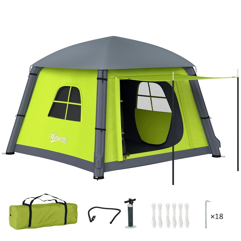 Outsunny Inflatable 2 Man Tent Waterproof Air Tent