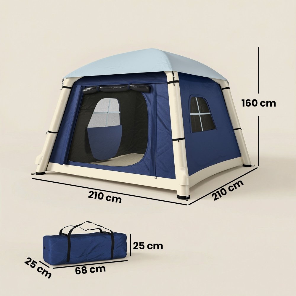 Outsunny Inflatable 2 Man Tent Waterproof Air Tent