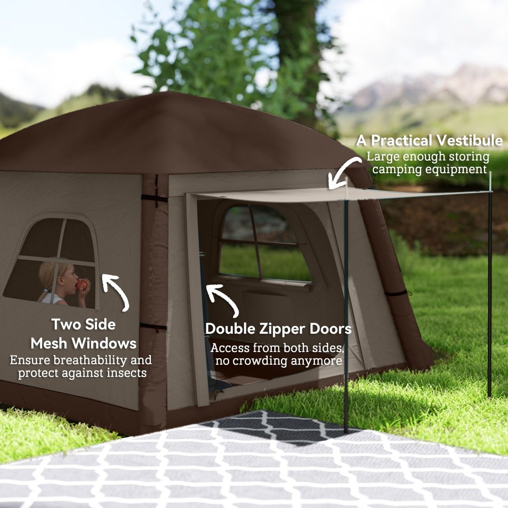 Outsunny Inflatable 2 Man Tent Waterproof Air Tent