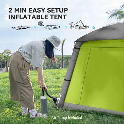 Outsunny Inflatable 2 Man Tent Waterproof Air Tent