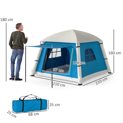 Outsunny Inflatable 2 Man Tent Waterproof Air Tent