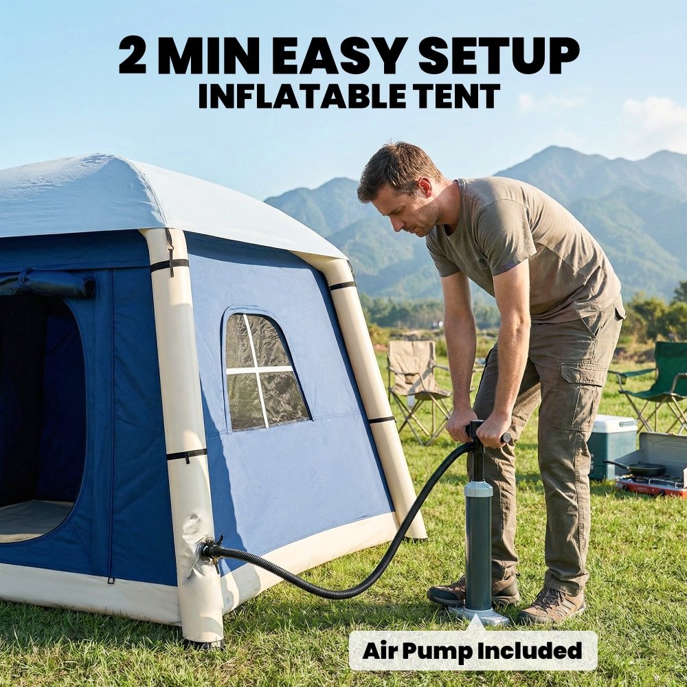 Outsunny Inflatable 2 Man Tent Waterproof Air Tent