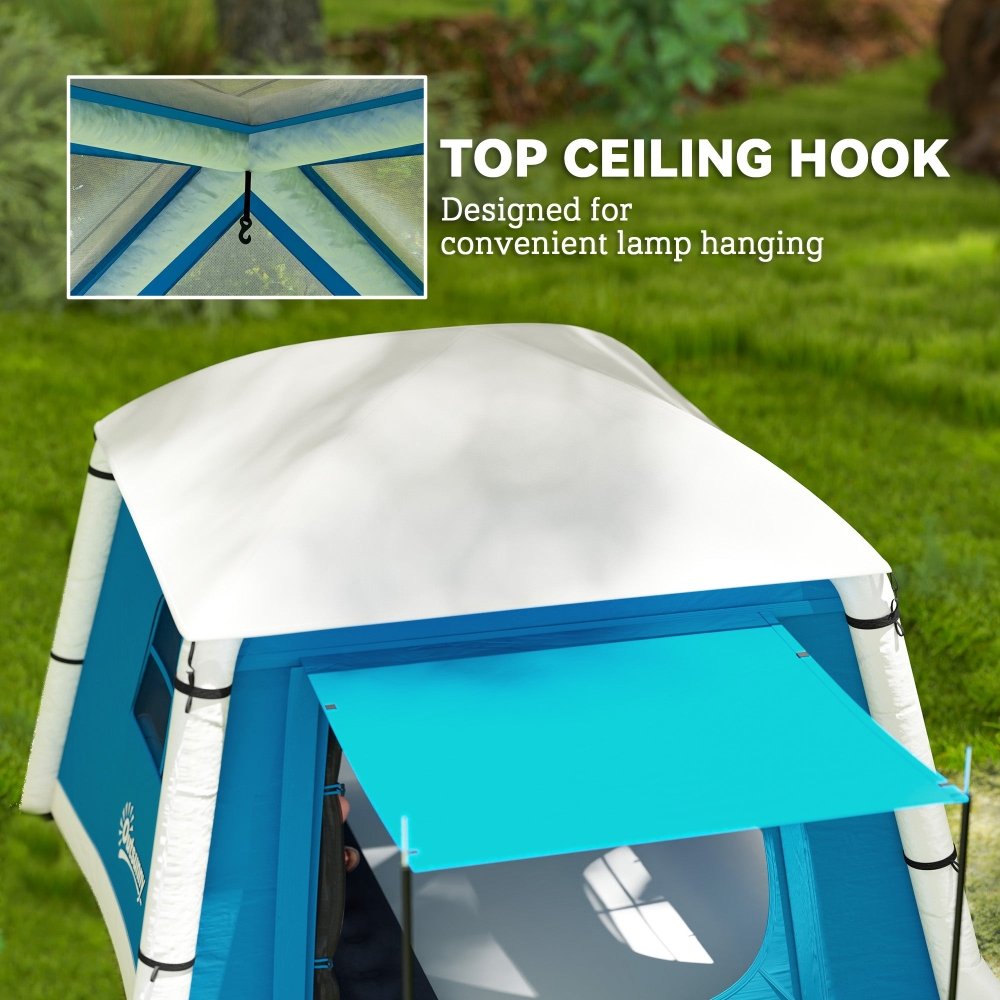 Outsunny Inflatable 2 Man Tent Waterproof Air Tent