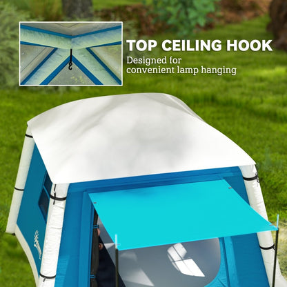 Outsunny Inflatable 2 Man Tent Waterproof Air Tent