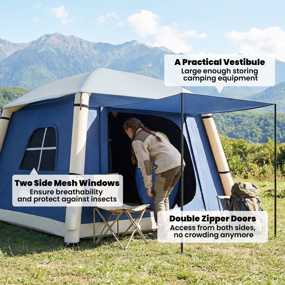 Outsunny Inflatable 2 Man Tent Waterproof Air Tent
