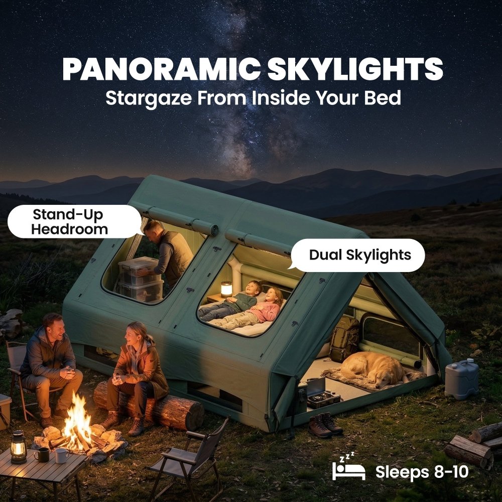 Outsunny Inflatable 4 Season Hot Tent with Stove Jack & 10K Waterproof