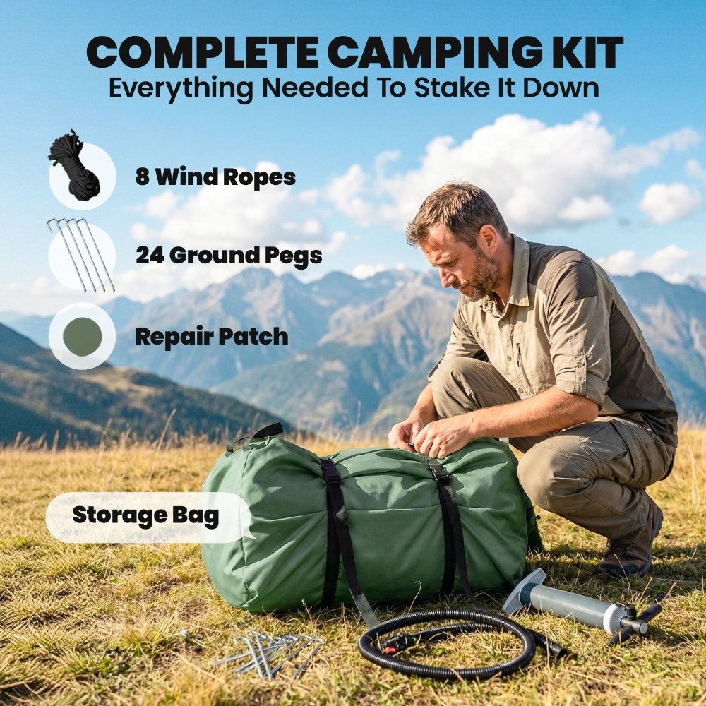 Outsunny Inflatable 4 Season Hot Tent with Stove Jack & 10K Waterproof