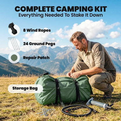 Outsunny Inflatable 4 Season Hot Tent with Stove Jack & 10K Waterproof