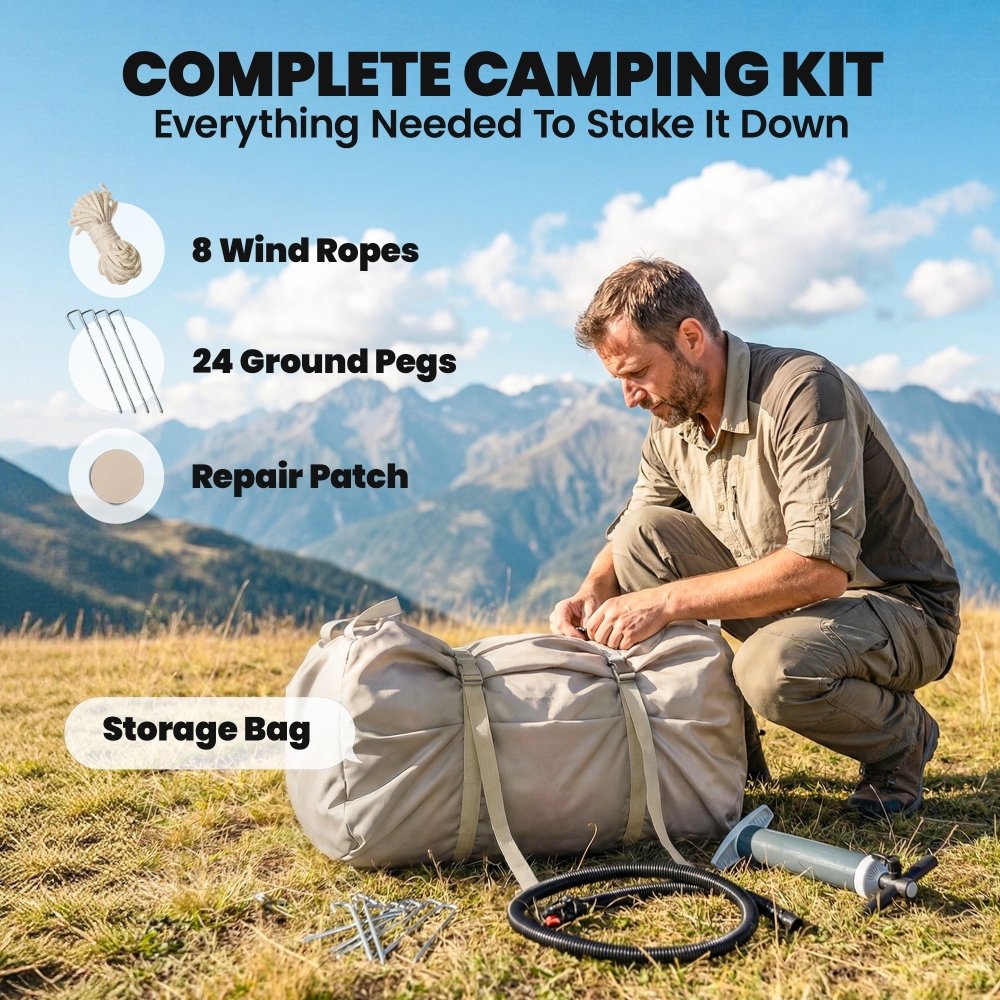 Outsunny Inflatable 4 Season Hot Tent with Stove Jack & 10K Waterproof