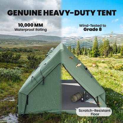 Outsunny Inflatable 4 Season Hot Tent with Stove Jack & 10K Waterproof