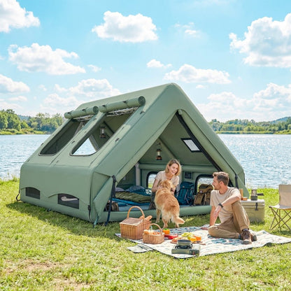 Outsunny Inflatable 4 Season Hot Tent with Stove Jack & 10K Waterproof