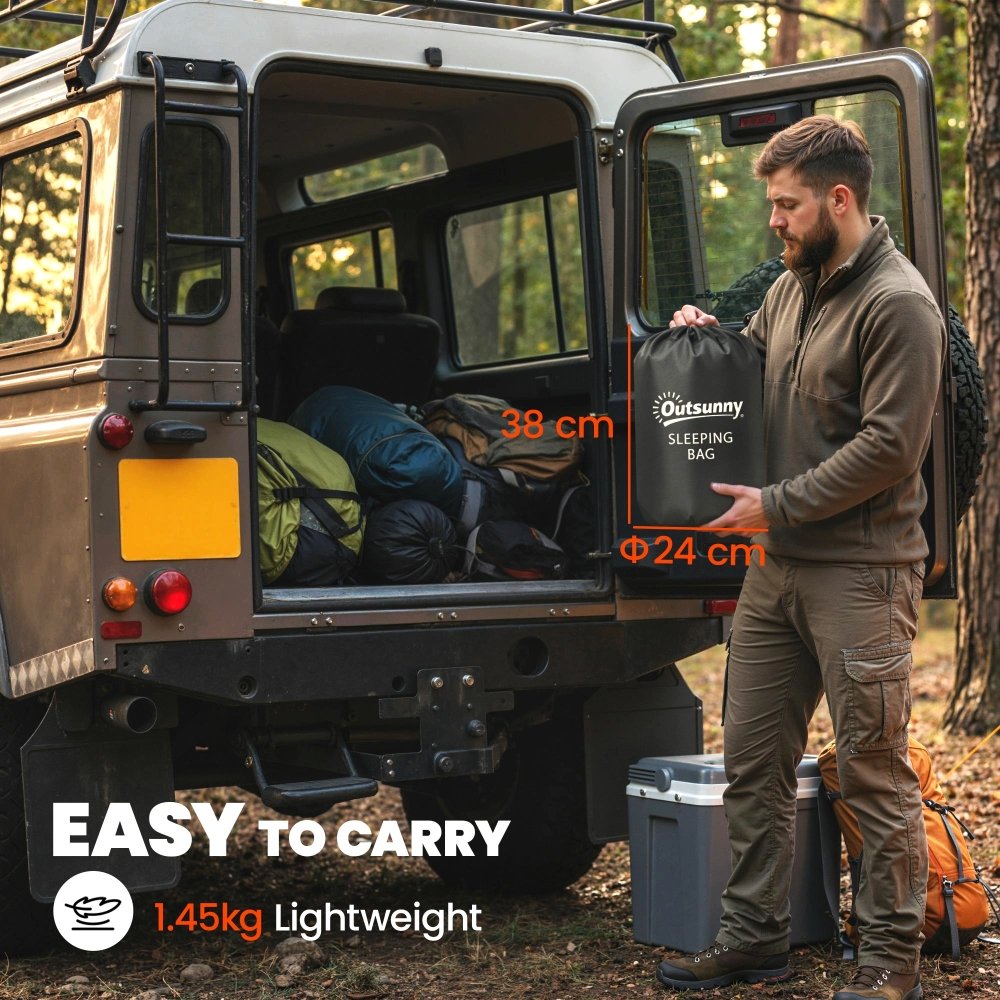 Outsunny Lightweight Sleeping Bag for Camping & Hiking