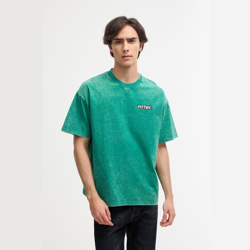 Oversized Washed Distressed T-Shirt - Fittux