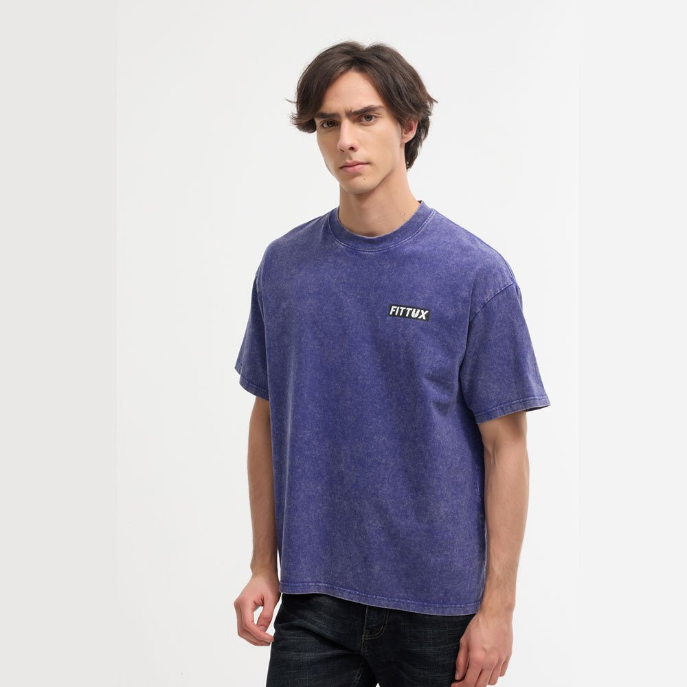 Oversized Washed Distressed T-Shirt - Fittux