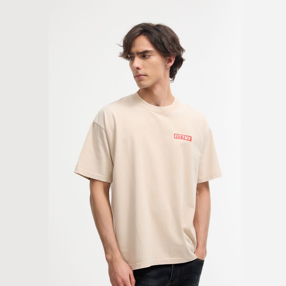 Oversized Washed Distressed T-Shirt - Fittux