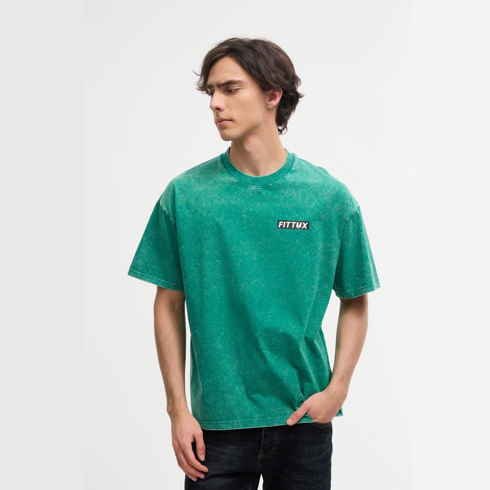 Oversized Washed Distressed T-Shirt - Fittux