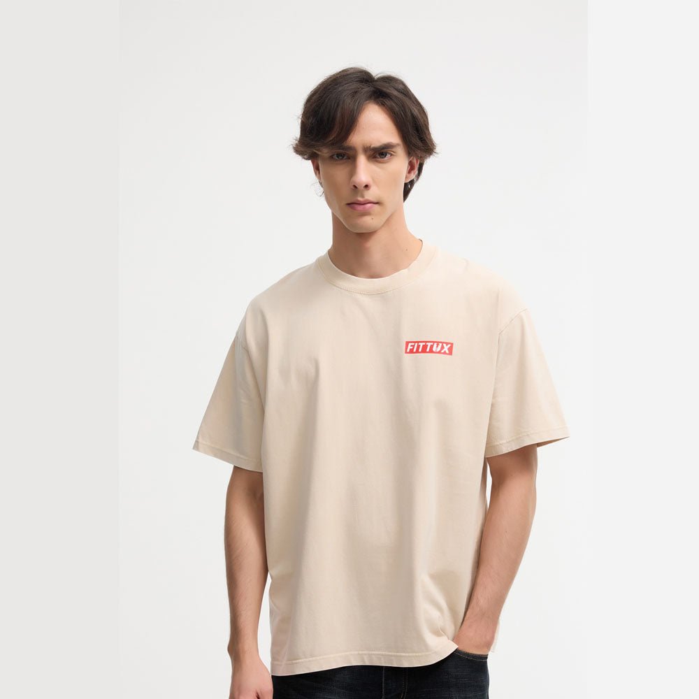 Oversized Washed Distressed T-Shirt - Fittux