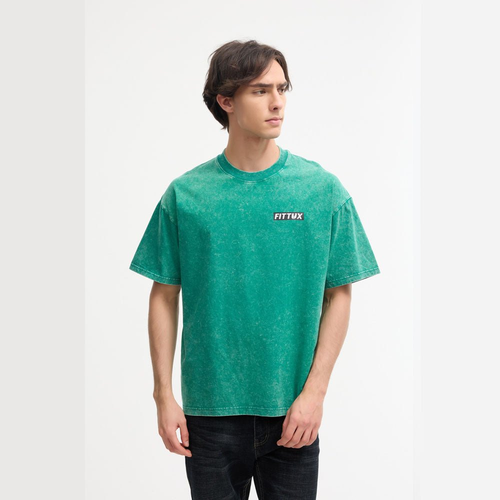 Oversized Washed Distressed T-Shirt - Fittux