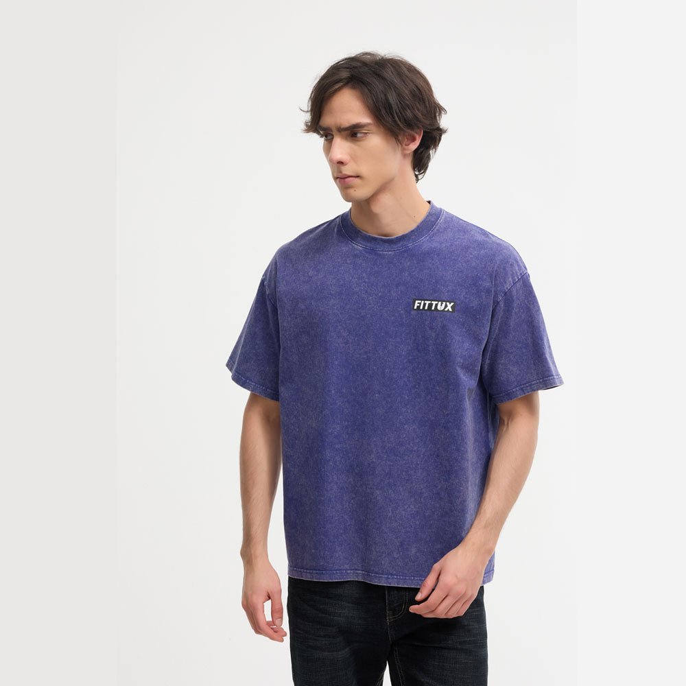 Oversized Washed Distressed T-Shirt - Fittux