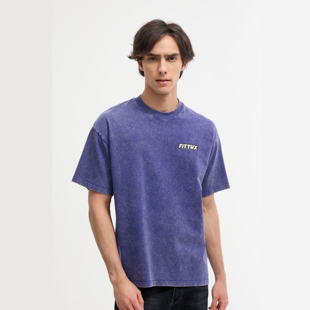Oversized Washed Distressed T-Shirt - Fittux