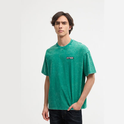 Oversized Washed Distressed T-Shirt - Fittux