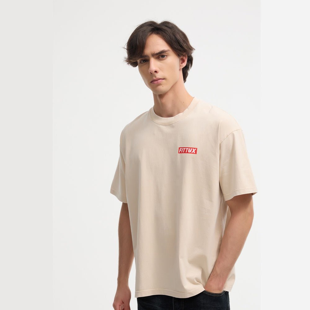 Oversized Washed Distressed T-Shirt - Fittux