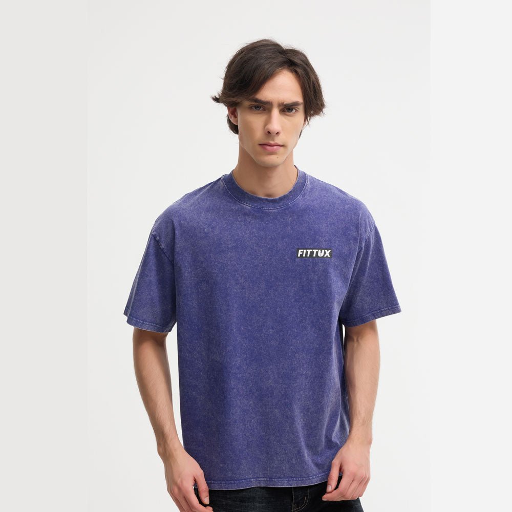 Oversized Washed Distressed T-Shirt - Fittux