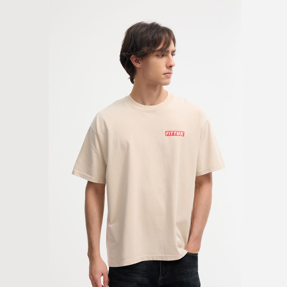 Oversized Washed Distressed T-Shirt - Fittux
