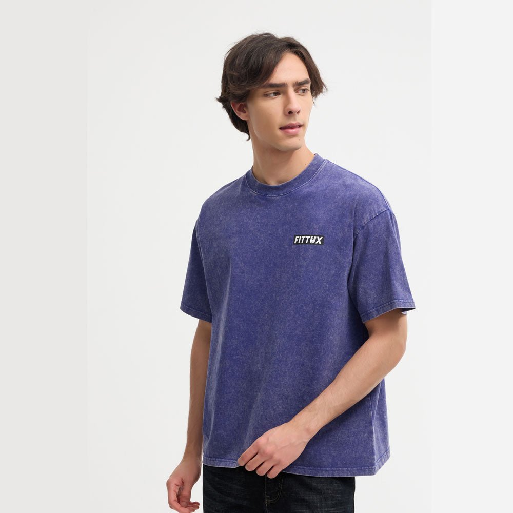 Oversized Washed Distressed T-Shirt - Fittux
