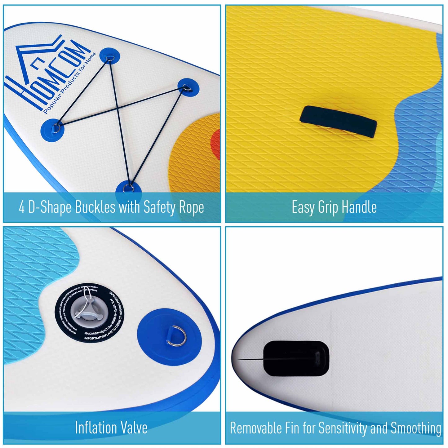 Inflatable Paddle Board with Adjustable Paddle