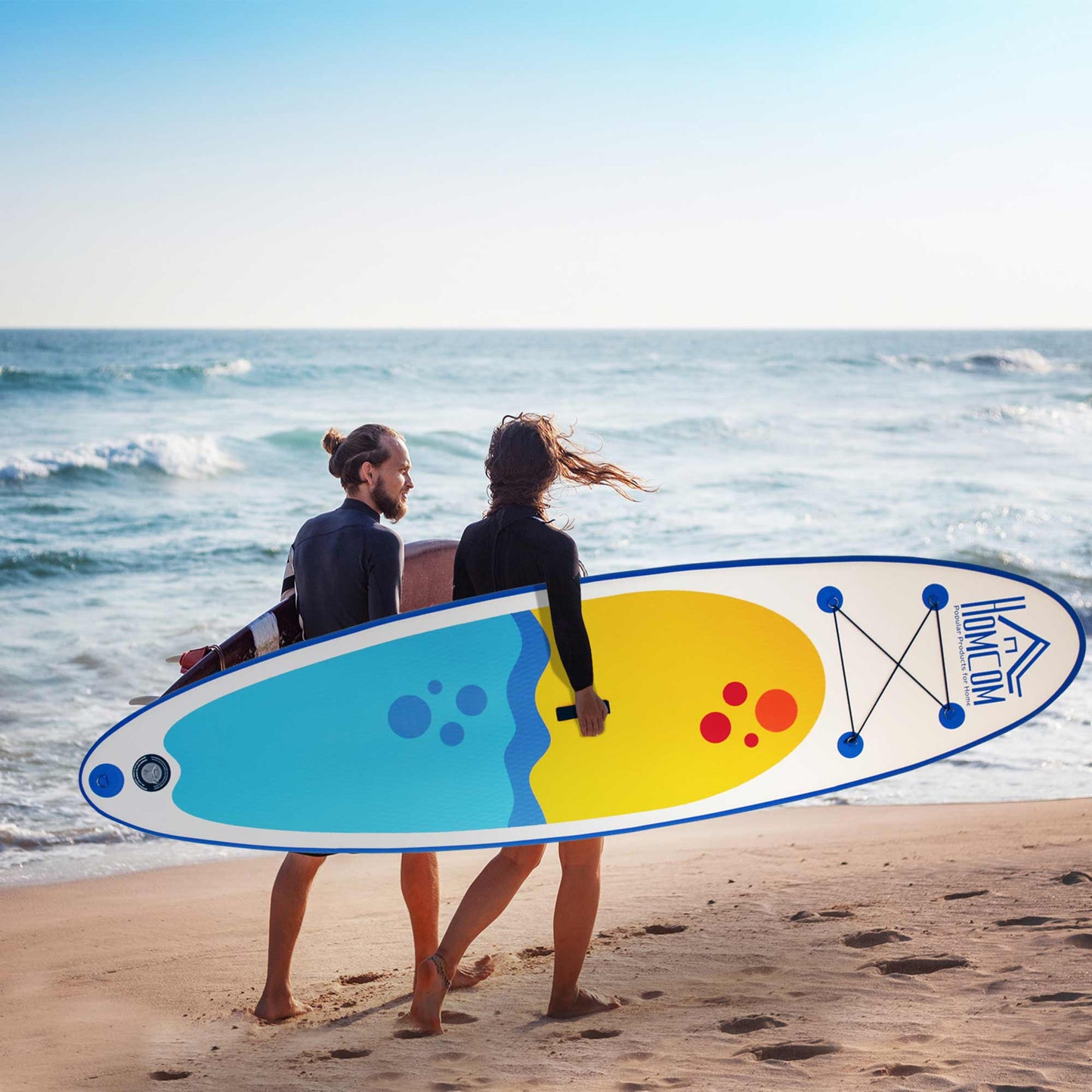 Inflatable Paddle Board with Adjustable Paddle