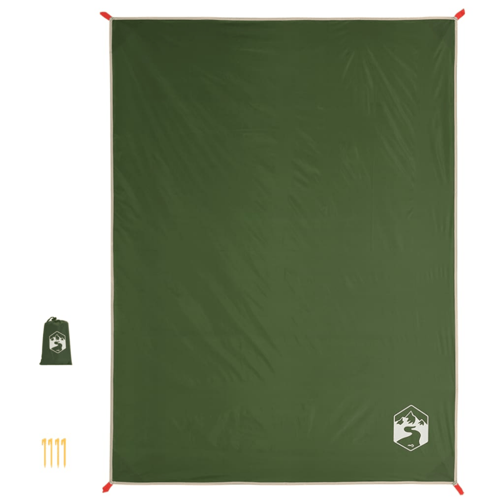 Picnic Blanket with Pegs – Green 205x155 cm - Fittux