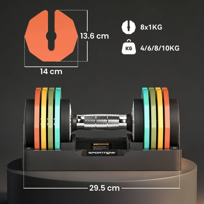 SPORTNOW Adjustable Dumbbells Set (2–10 kg)