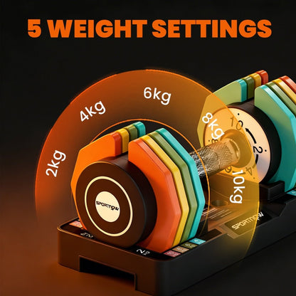 SPORTNOW Adjustable Dumbbells Set (2–10 kg)