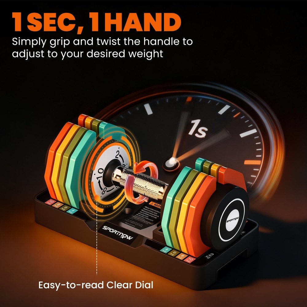 SPORTNOW Adjustable Dumbbells Set (2–10 kg)