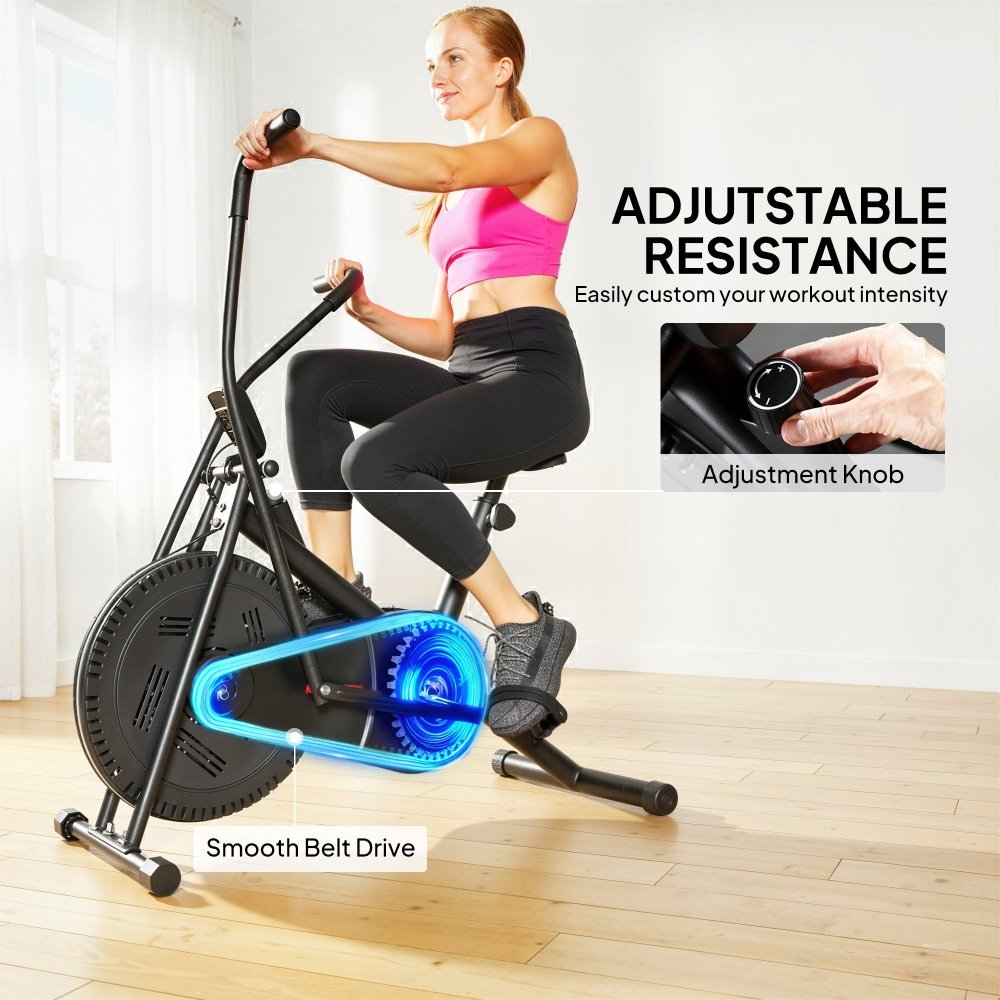 SPORTNOW Adjustable Exercise Bike – Silent Belt Drive