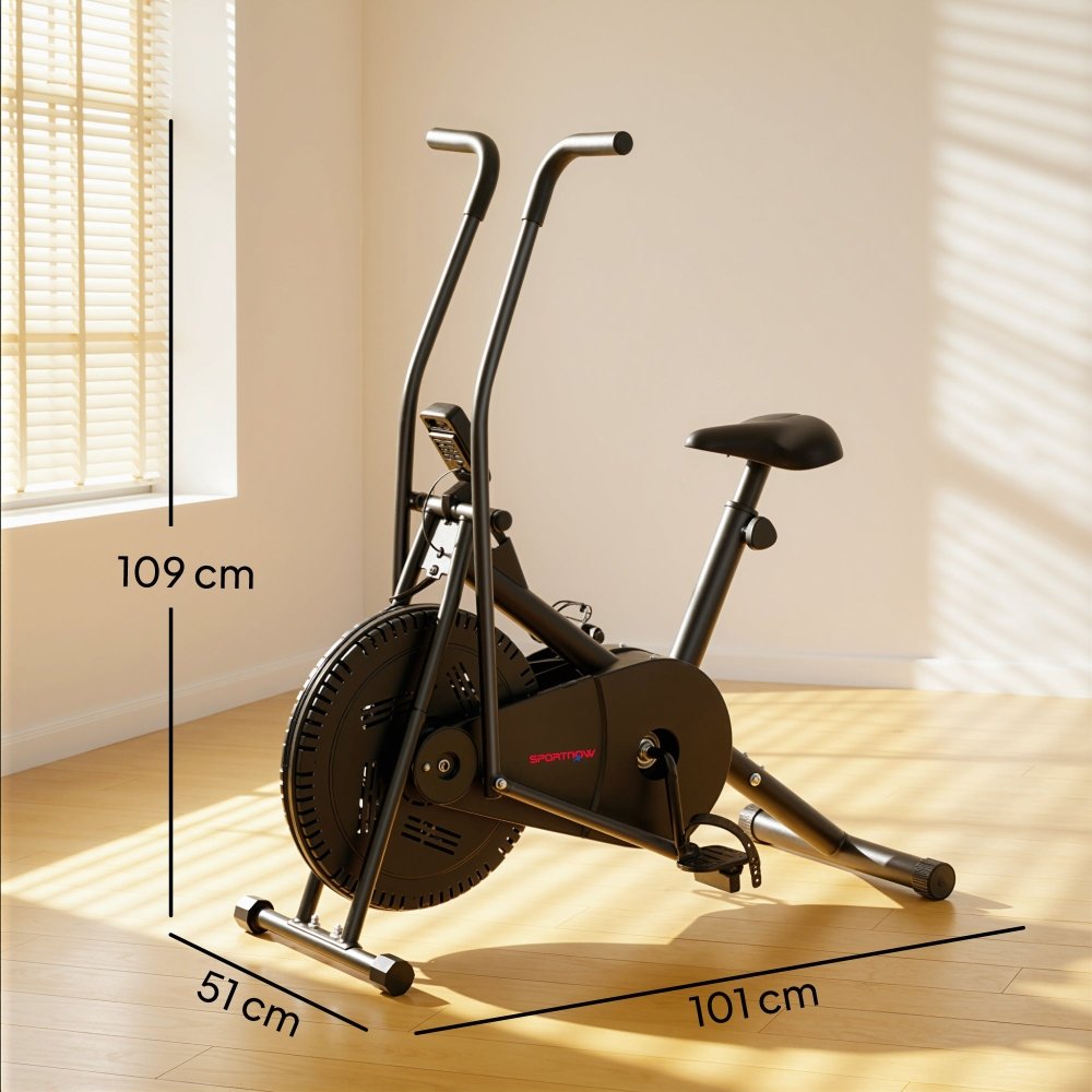 SPORTNOW Adjustable Exercise Bike – Silent Belt Drive