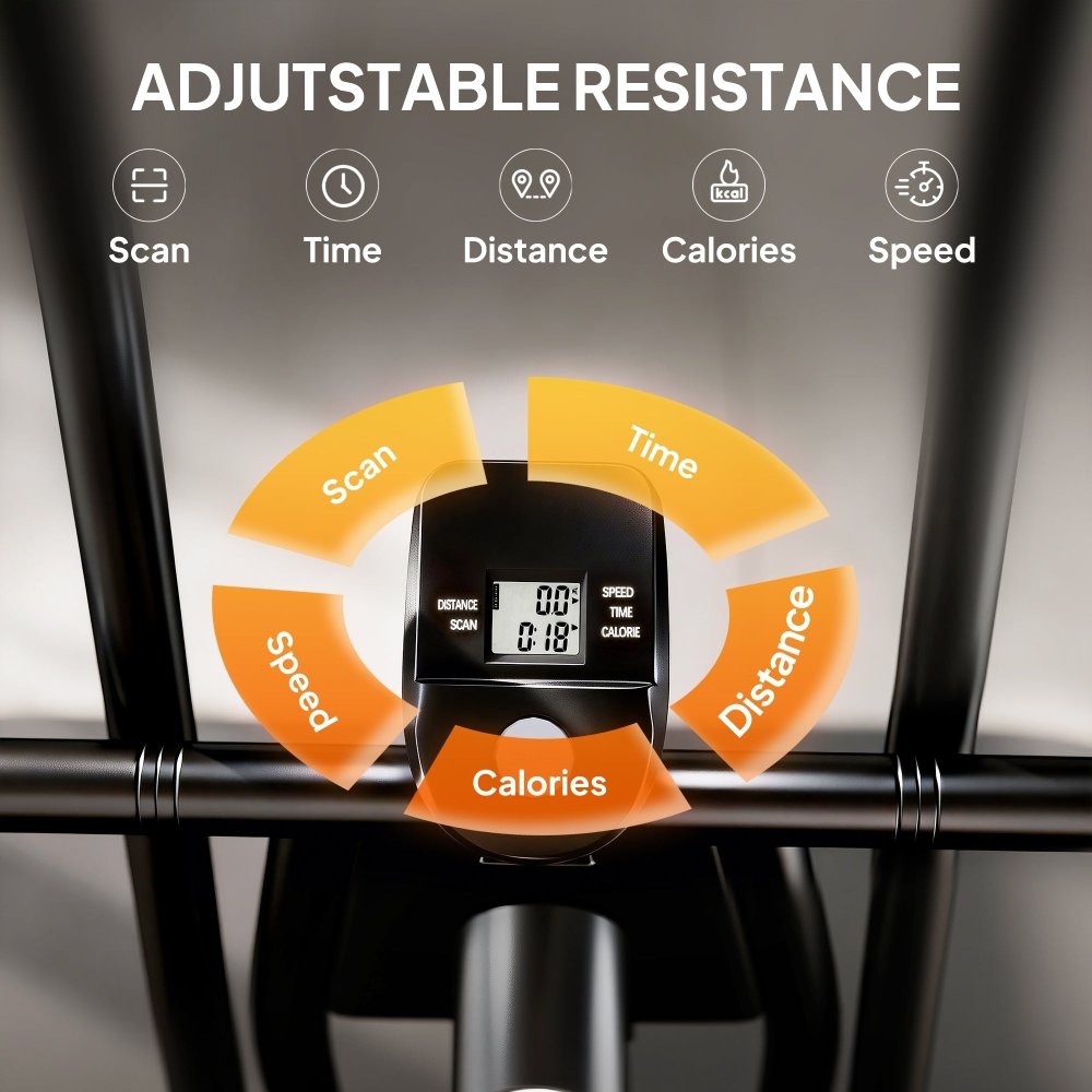 SPORTNOW Adjustable Exercise Bike – Silent Belt Drive