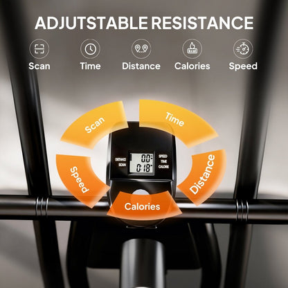 SPORTNOW Adjustable Exercise Bike – Silent Belt Drive