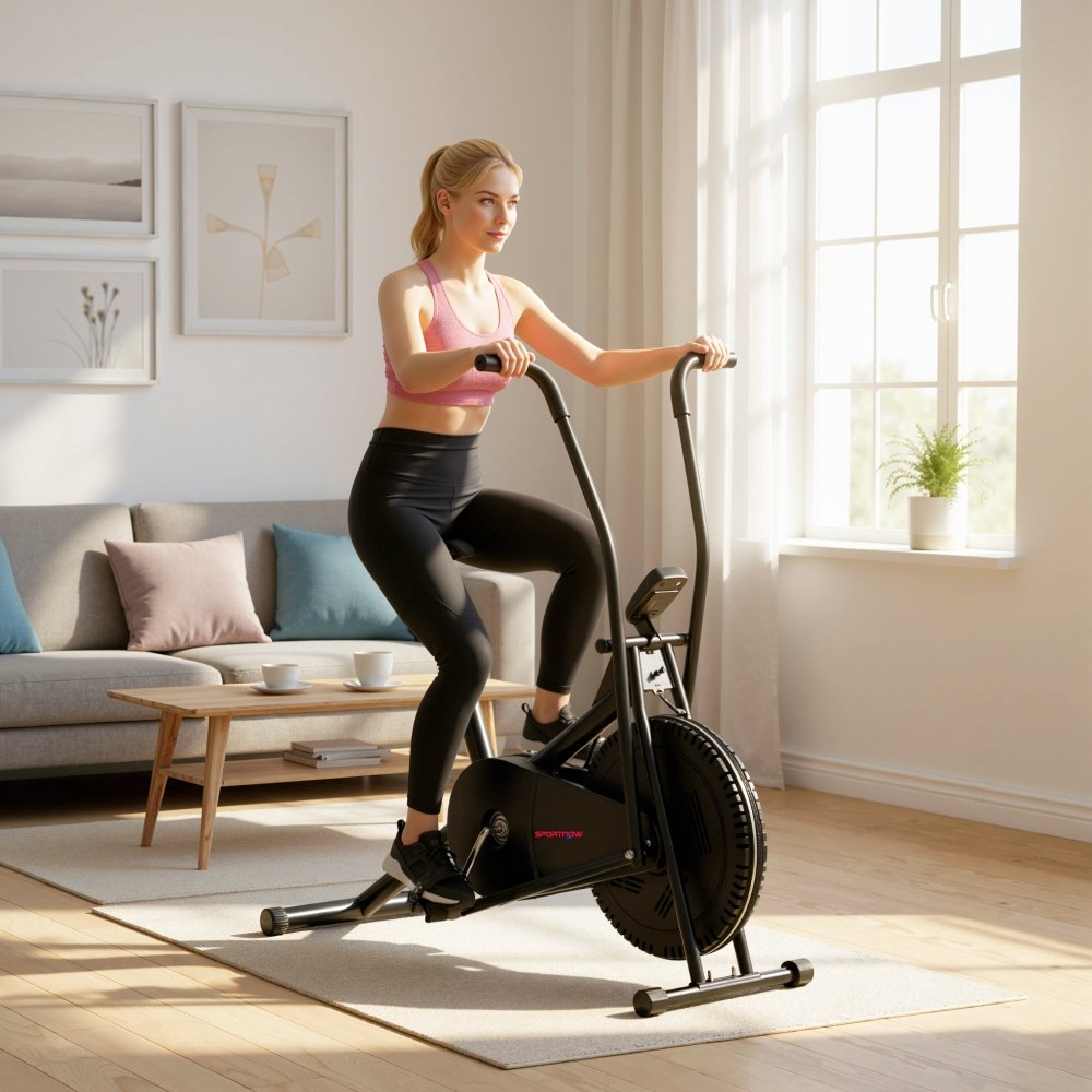 SPORTNOW Adjustable Exercise Bike – Silent Belt Drive